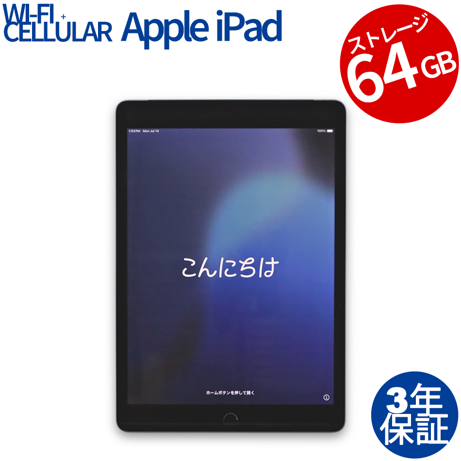 【WEBカメラ搭載】IPAD WI-FI+CELLULAR 64GB [第9世代]