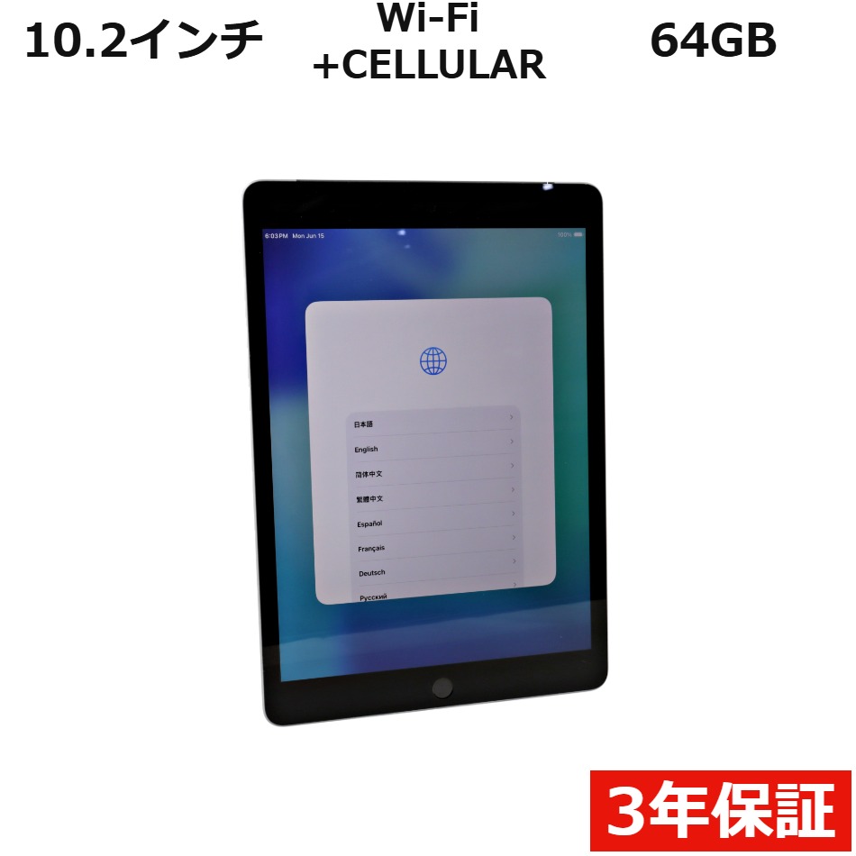 【WEBカメラ搭載】IPAD WI-FI+CELLULAR 64GB [第9世代]