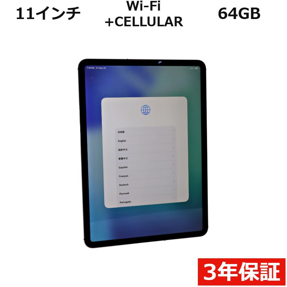 【WEBカメラ搭載】IPAD PRO WI-FI+CELLULAR 64GB